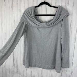 Lilly Pulitzer gray cowl neck off shoulder top XL